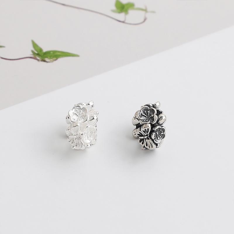 Бусины-разделители в виде бабочек и цветов из стерлингового серебра 925 пробы для браслетов, ожерелий и аксессуаров, сделанных своими руками.