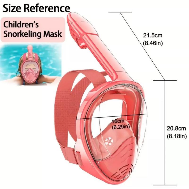 Full Face Snorkel Mask Anti Leak Anti Fog 180 Panoramic View For Snorkeling Swimming Water Sports