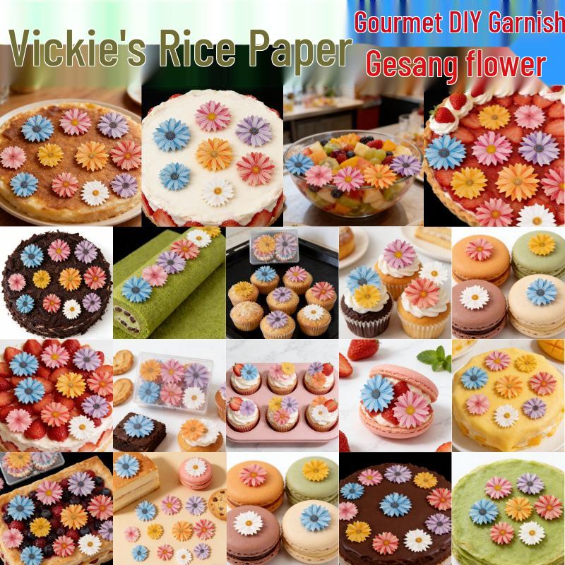 Съедобная вафельная бумага Gesang Flower для украшения тортов и DIY-десертов