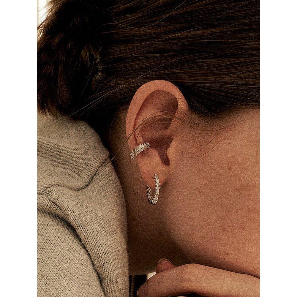 Silver925 Clear Shine Onetouch Earring