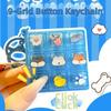 Pressable Key 9 Keys Fidget Keychain Stress Relief Keyboard Clicker Keychain  Travel Use