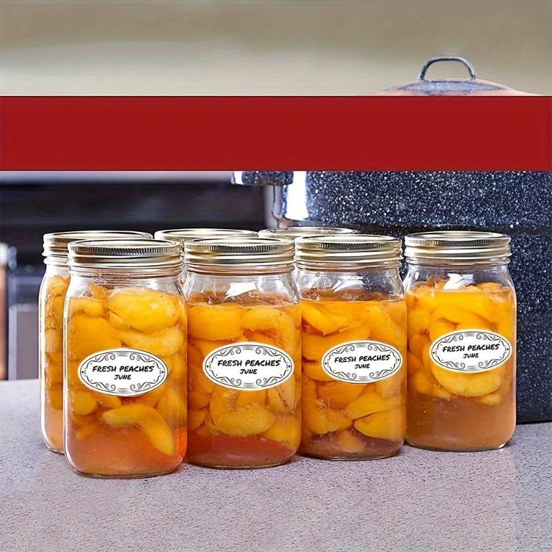 1Pc Rolls of Oval Shaped White Writable Labels with Food Classification Labels, Can Labels