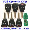 CE0888 Remote Key for JEEP Liberty Grand Cherokee Compass Patriot 433MHZ Car Remote Auto Key