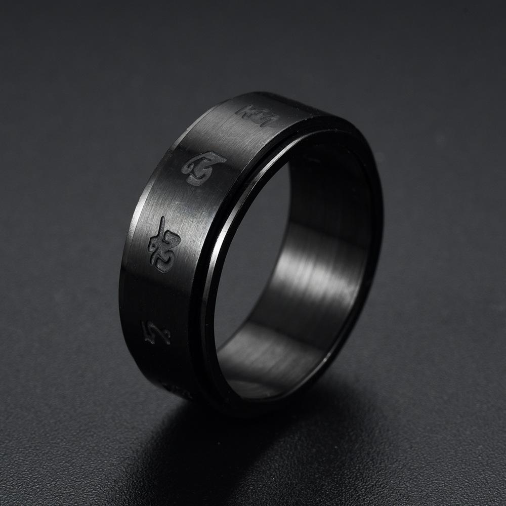 Кольцо-нервничанье для снятия тревожности, поворотное кольцо из нержавеющей стали, антикомпрессионное кольцо, вращающаяся луна, крутое кольцо для снятия стресса для женщин и мужчин