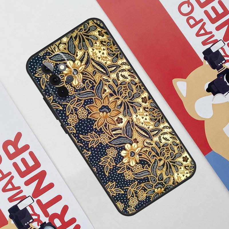 Batik Pattern Case For Samsung Galaxy A06 A16 A36 A56 A55 A35 A33 A53 A13 A23 A17 A54 A34 A14 A52 A32 A15