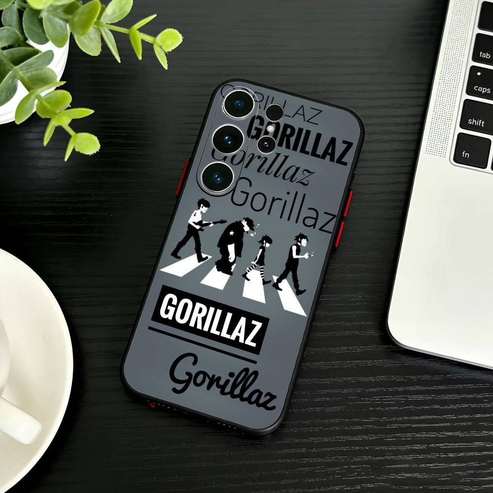 Комикс R-Rock Band G-gorillaz Чехол для телефона Samsung S26,S25,S24,S23,S22,S30,S21,Ultra,Plus,FE 5G Черный Мягкий чехол