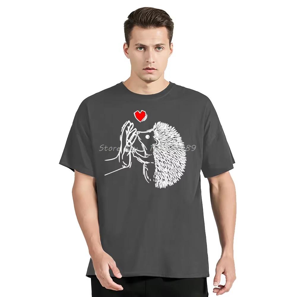 Смешная анатомия ёжика Футболки для домашних животных Футболки с круглым вырезом Фитнес Короткие рукава Модная футболка Одежда Повседневная Базовые футболки