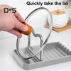 Держатель для крышки кастрюли Стойка для посуды Нескользящая конструкция Легко чистить Складная подставка для крышки кастрюли