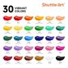 Shuttle Art acrylic paint 54 piece set 30 color paint set wooden easel canvas board brush palette brush washing bucket quick drying Water resistant