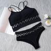 2Pcs/Set Breathable Sports Bra Set Anti-sweat Fitness Top Seamless Yoga Lingerie Running Gym Sports Panties Push Up Underwear for Cup A B