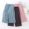 Loose Cropped Trousers Ladies Modal Thin Shorts Solid Color Wide Leg Large Size Home Pants Womens Bottoms