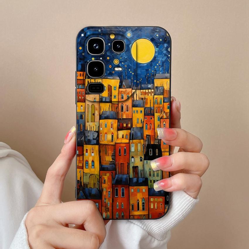 Для телефона Infinix Note 50 Pro Plus 40 50x Модный чехол с узорами «Звездное небо» и «Кот», Гладкий жидкий силикон, Высококачественный противоударный чехол для Infinix