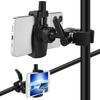 Mippko Phone Holder for Golf Cart/Microphone Stand/Cart/Railing/Handlebar/Rod,Fit for 3.5~7.5 inch iPhone/Nexus/HTC/LG/Smartphone,360°Adjustable