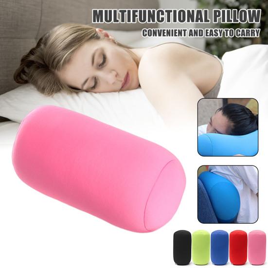 Цилиндрическая подушка Встроенные частицы пены Рулонная подушка из микрошариков Мягкая диванная подушка Подушка для сна в спальне Подушка для шеи Подставка для спины Отдых