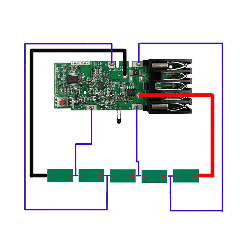 18 В PCB плата защиты заряда для литий-ионных аккумуляторов Milwaukee 18 В запчасти аксессуары