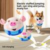 Собака плюшевая свинья игрушка электрический прыгающий мяч поющий прыгающий USB перезаряжаемый питомец кошка интерактивная игрушка