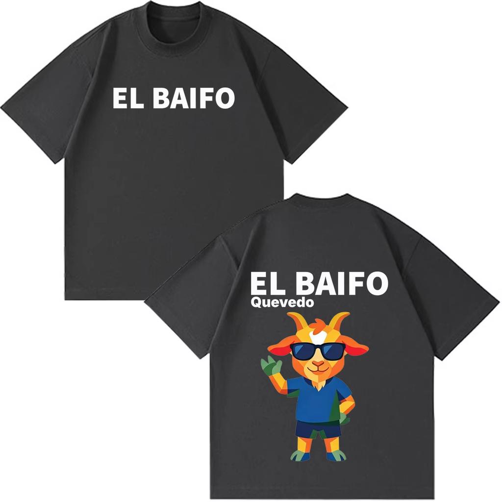 Queved0 El Baifo Album 2026 Tour Print T Shirt Unisex Unisex Fashion Tshirt Shortsleeved Cotton Casual Loose Streetwear Tshirts