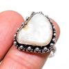 Biwa Pearl Handmade 925 Sterling Silver Jewelry Ring Size 8 h9E31
