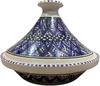 Royal Handmade Tunisian Midnight Blue Tagine – Traditional Ceramic Cookware for Oven – 27cm, Perfect for Fish, Poultry, Meat, Vegetables & Stews