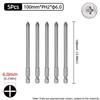 100mm Cross Head Screwdriver Bit Magnetic PH1 PH2 Phillips Screw Driver Bits 1/4” Hex Shank S2 Alloy Steel Electric Hand Tools