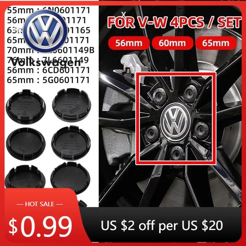 For VOLKSWAGEN VW 2025 Hot 4PCS 56mm 63mm 65mm 70mm Car Wheel Center Hub Caps Cover for VW Volkswagen Golf Polo Passat Touran CC