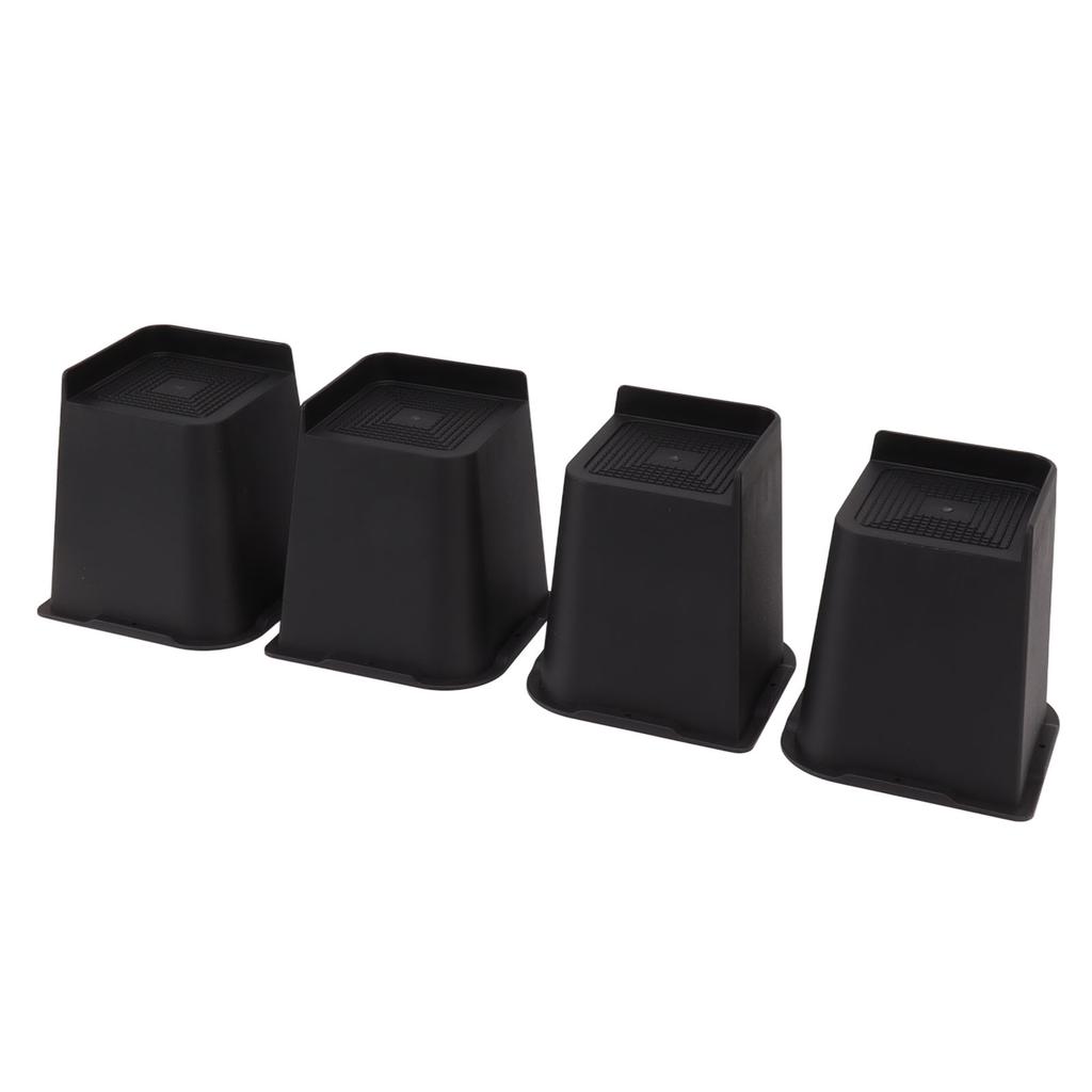 4Pcs Furniture Riser 6in Heavy Duty Slip Proof ABS Bed Rise Lift Block for Chair Sofa