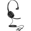 Jabra Evolve2 50 Micro-casque Supra-auriculaire Filaire Mono Noir Suppression Du Bruit Du Microphone, Noise Cancelling