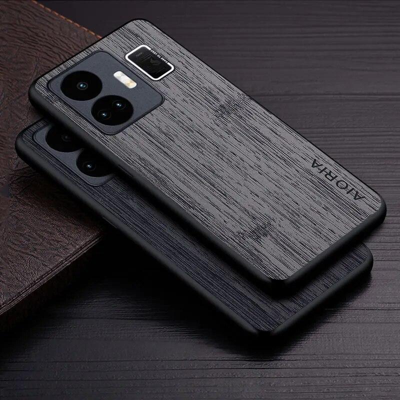 Case for Oppo Realme GT Neo 5 GT 3 5G Funda Bamboo Wood Pattern Leather Phone Cover Luxury Coque for Realme Gt Neo 5 Case Capa