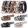 Leopard Print Serpentine Thin Waist Strap Pin Buckle Waistband Trouser Dress Belts Leather Belt