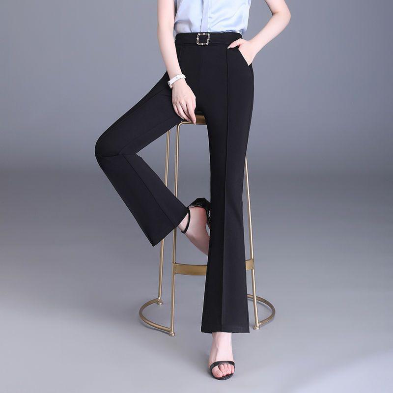 Autumn New Style Slim-fit High-waisted Wide-leg Suit Pants for Women – Stretchy, Comfortable, and Flattering