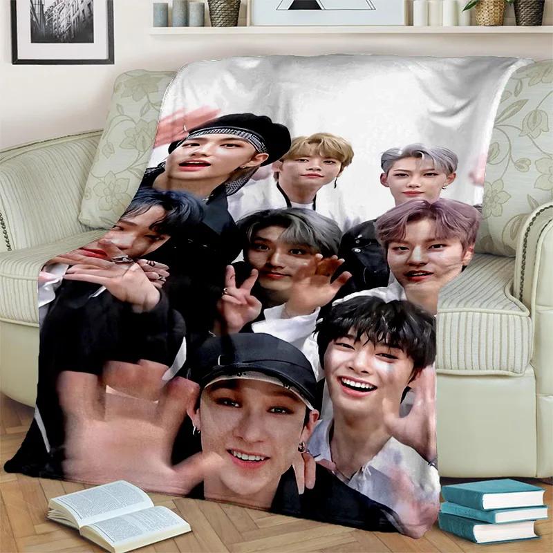 3D Kpop Stray Kids Корейское одеяло с певицей, мягкое одеяло для дома, спальни, кровати, дивана, пикника, путешествия, офиса, чехол для отдыха, детское одеяло