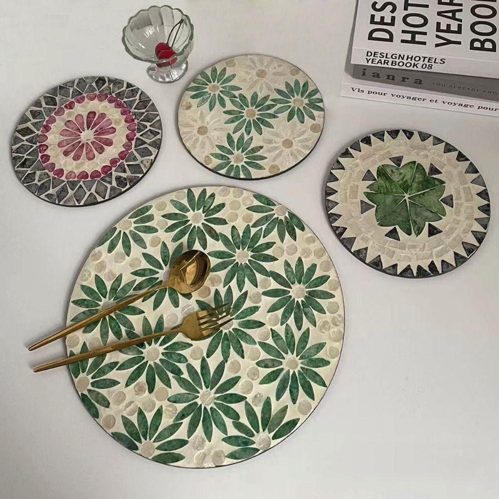 Скандинавский настольный коврик для тарелок, креативная теплоизоляционная подставка, подарок, подставка в виде ракушки, украшения для тарелок