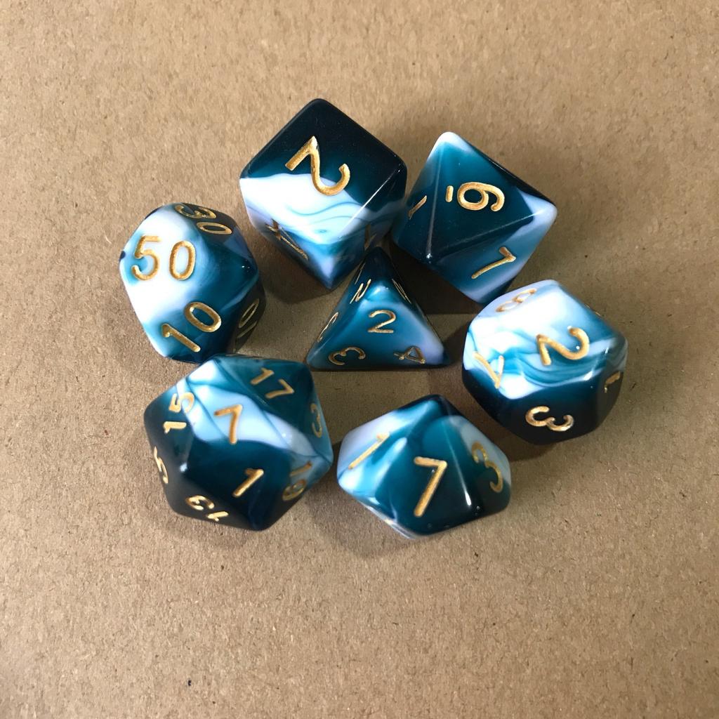 7 шт./лот, многогранные игральные кости из смолы D&D D4 D6 D8 D10 D% D12 D20, многогранные игральные кости TRPG, настольные игры