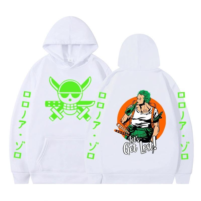 Аниме ONE PIECE Мужские Женские Худи Осень Повседневный Пуловер Худи Ророноа Зоро Модный Хип-Хоп Свитшот Одежда