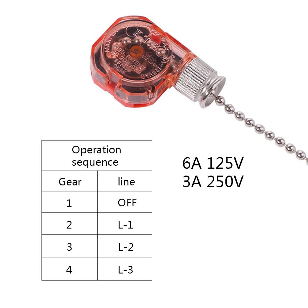 Smooth Surface 3 Speed Pull Chain Control Speed Control Light Pull Chain Wall Lamps