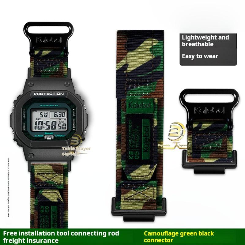 Для часов Casio G-SHOCK DW5600 GW-M5610 GW-B5600 G-5600 GW5000 Ремешок Модифицированный Внешний Плетеный Нейлоновый Холщовый Ремешок для часов мужской браслет