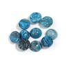 10pcs/lot Round Blue Wave Pattern Circular Cabochon For Jewelry Making Natural Stone Beads DIY Earring Bracelet Rings Necklace
