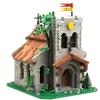 Medieval Lion Knights Church Castle DIY Model Building Blocks Architecture Bricks Creative Kids Toys Xmas Gifts