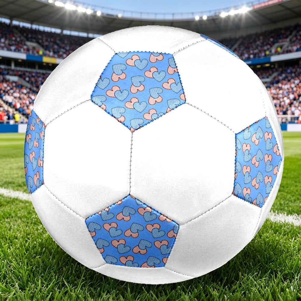 1PC Heart Soccer Ball Size 5 Football Machine Sewn Indoor/Outdoor Universal Football A19