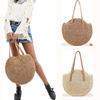 Летняя уличная круглая соломенная плетеная пляжная дорожная сумка-слинг