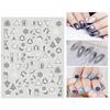 Nail Art Sticker Holographic Non-Fading Paste Easily Self-Adhesive DIY Mini Merry Christmas White Snow Nail Art Decal for Girl