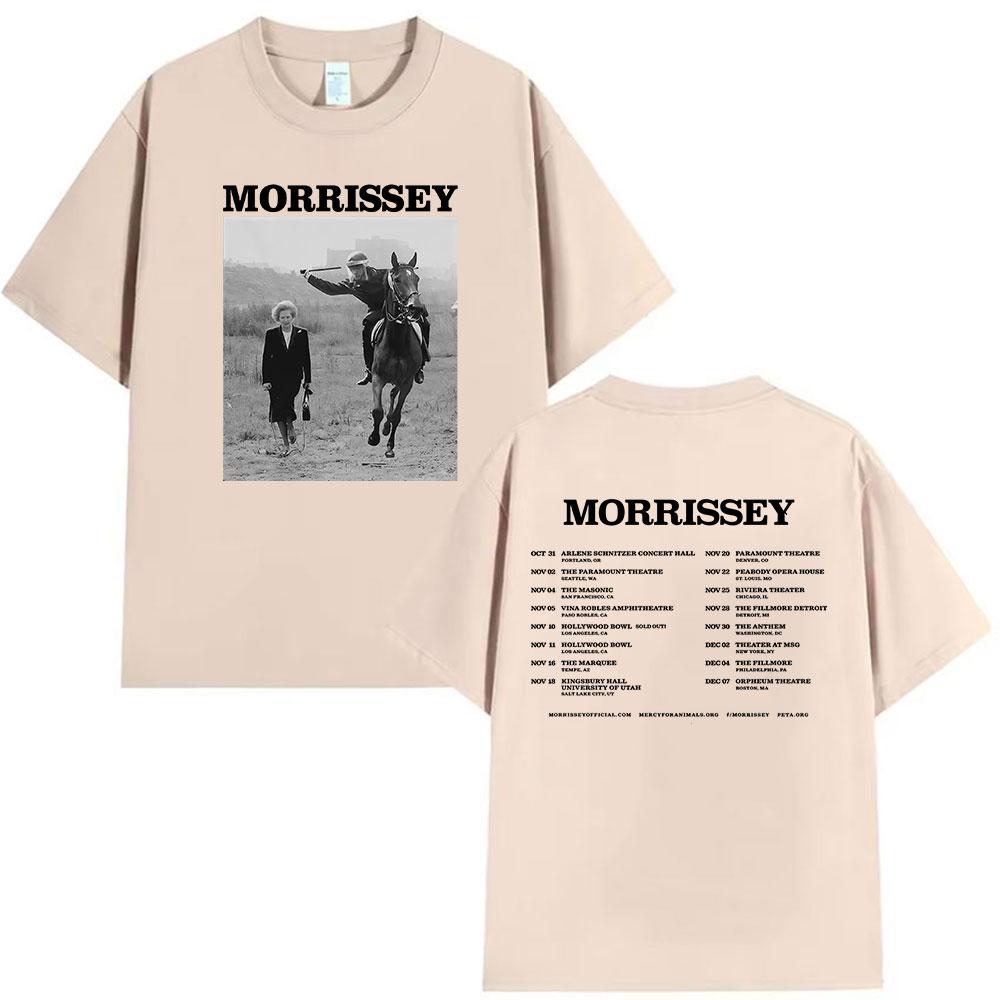 British Band Morrissey Tour 2026 Merch T Shirt Mens Hip Hop Gothic Short Sleeve Tshirts Casual Streetwear Summer