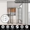12Pcs Bi-fold Door Hardware Kit Stainless Steel Bi-fold Door Repair Kit Replacement Easy Installation Door Hardware Parts