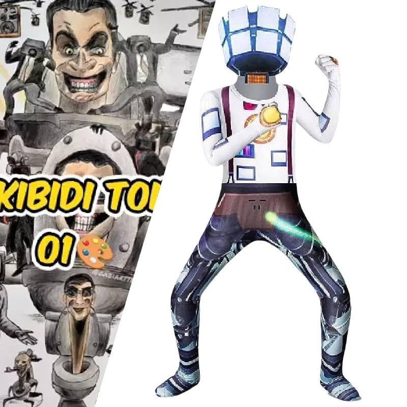 Хэллоуин Туалетный Человек Против. Комбинезон Surveillance Man Кроссовер Горячий Новый Продукт Молочный Шелк Полиэстер Спандекс Весна 2023