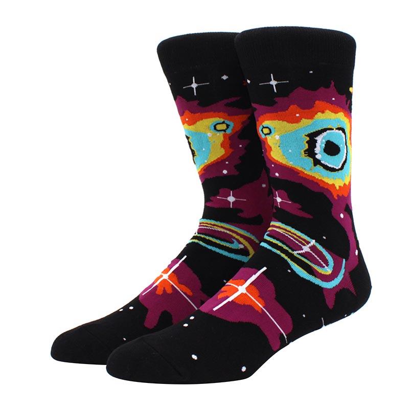 Большие размеры Новые модные носки Happy Funny Couple с забавным персонализированным мультяшным жаккардом Длинные хлопковые носки-трубы