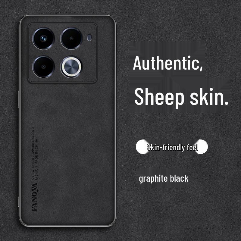 Чехол для телефона Infinix Note40 Pro+ из овчины 5G: Однотонный деловой защитный чехол