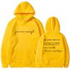 Dear Person Behind Me Hoodie You Matter Hooded Sweatshirt You Are Enough Hoodies Unisextal Health Matters Pullover Kindness Tops Unisex