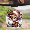 Christmas Pendant Reindeer With Acrylic Flat Surface For Car And Tree Decor