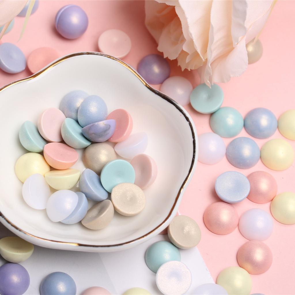 Декор ручной работы, подарки, аксессуары, сделай сам, для макарон, матовые ювелирные изделия, 100 шт., 12 мм, полукруглые бусины