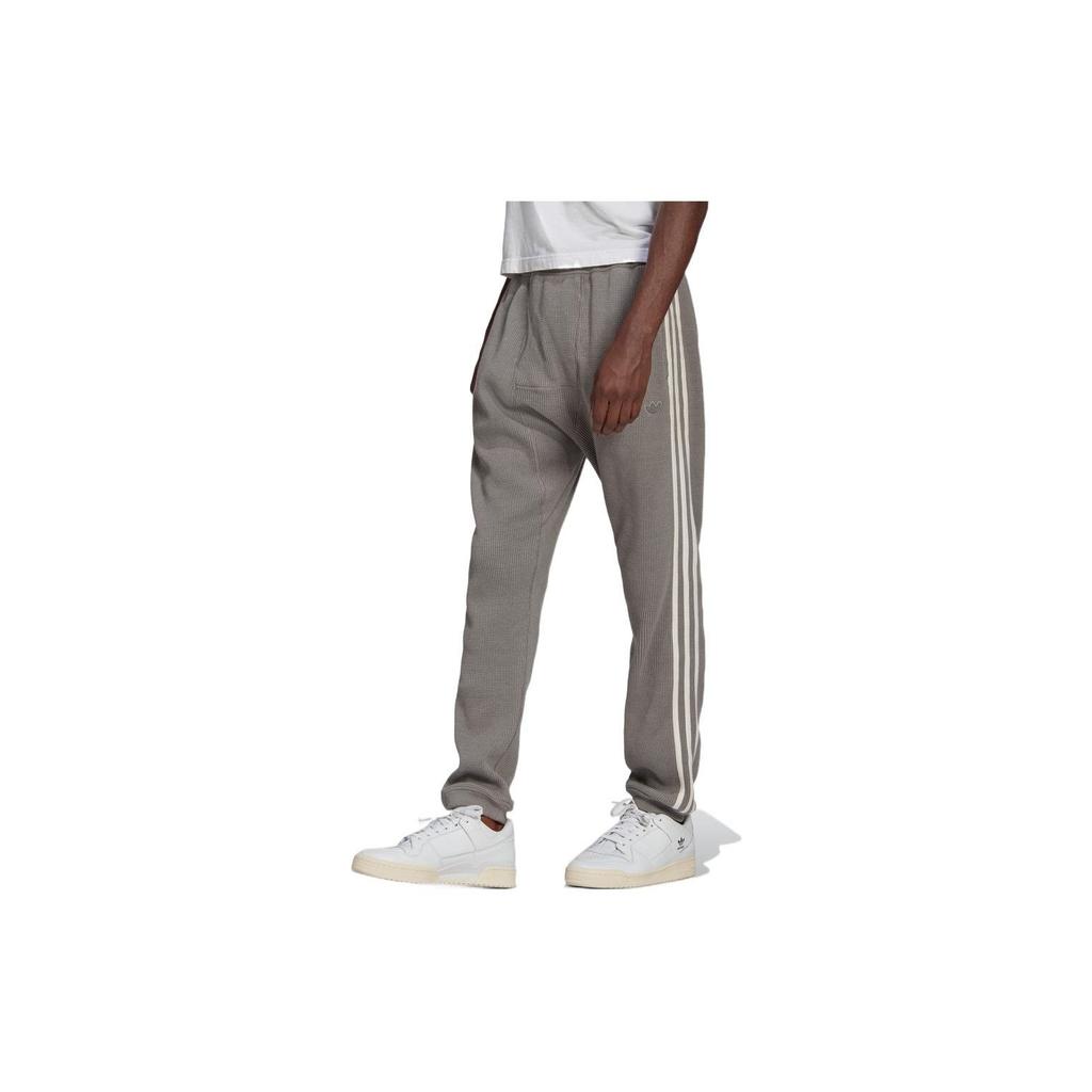 Adidas Originals Sports Striped Logo Casual Long Pants Men Bottoms Hemp-Grey HD4810
